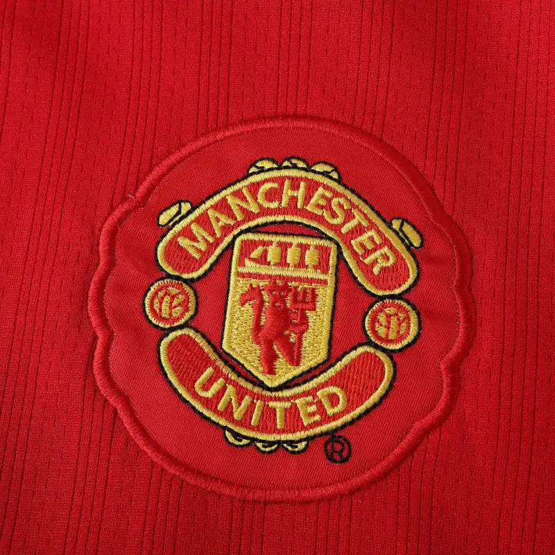 07-08 season Manchester United Home Long sleeved Retrò - Fan version