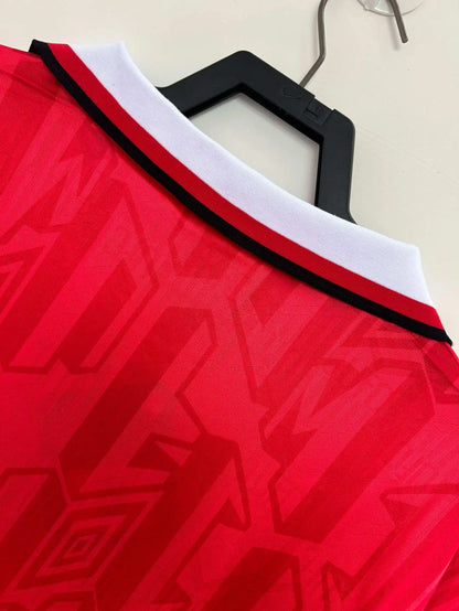 92-94 season Manchester United Home Long Sleevesd retro - Fan version