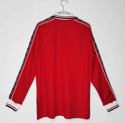 98-99 Manchester United home Long sleeved Retro - Fan version