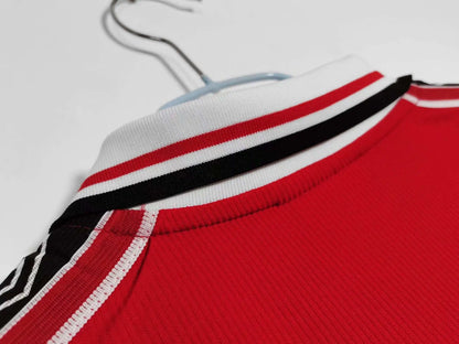 98-99 Manchester United home Long sleeved Retro - Fan version