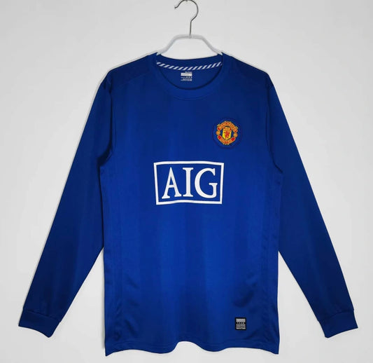 08-09 Manchester United third Long sleeved Retro - Fan version