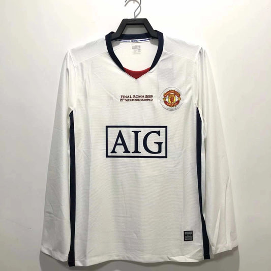 08-09 season Manchester United away Champions League long seleeve retro - Fan version