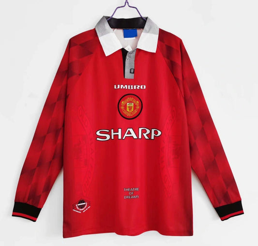 96-97 season Manchester United home Long sleeves Retro - Fan version