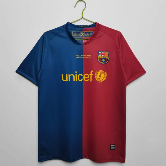 08-09 season Barcelona Home Champions Legue Retrò - Fan version
