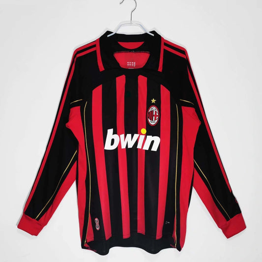 06-07 AC Milan home Long sleeved Retrò Fan version