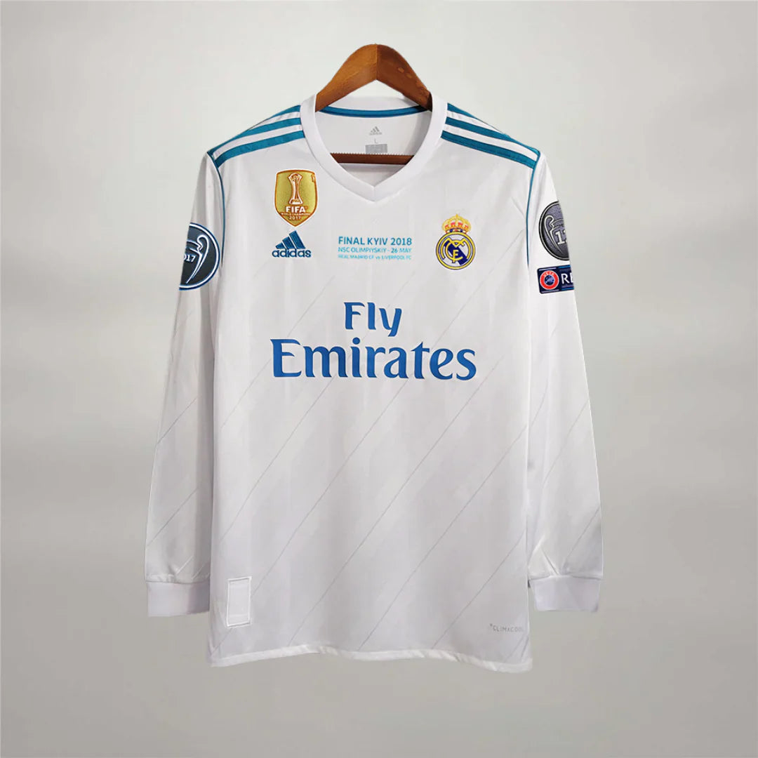 17-18 season Real Madrid Home retro Long sleeved - Fan version